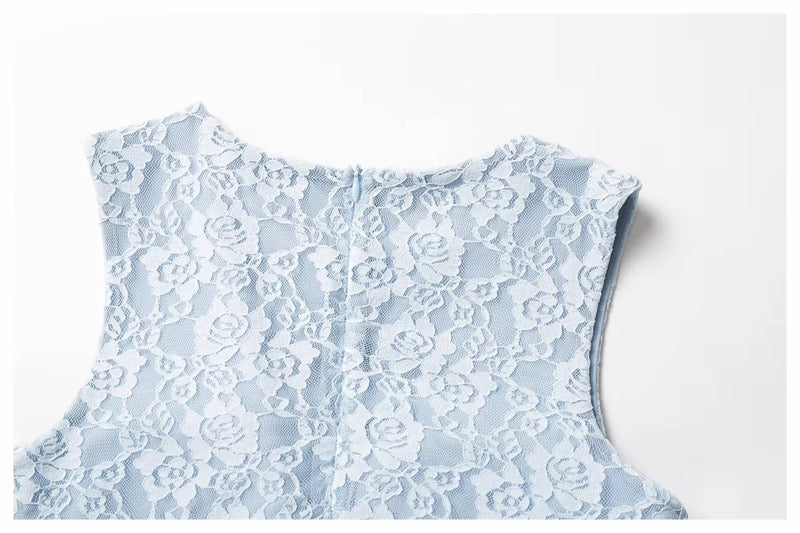 LACE FLARE MINI DRESS