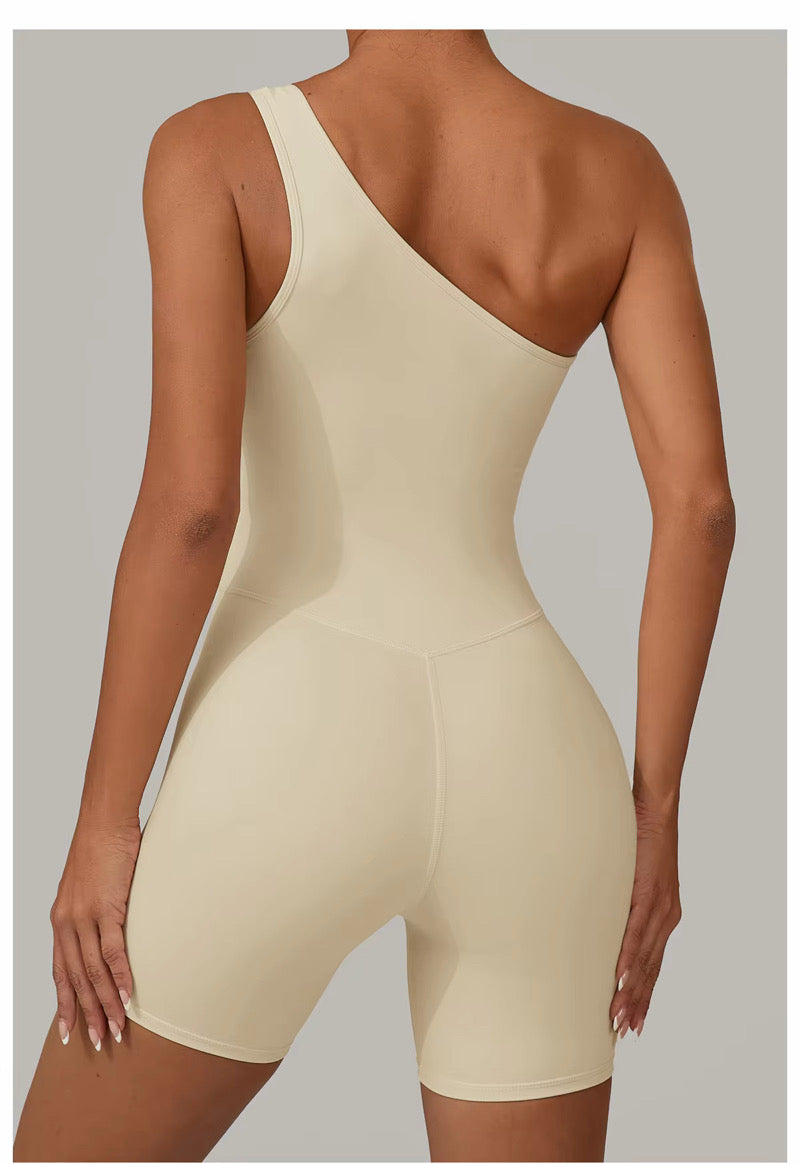 ONE SHOULDER SCULPT ROMPER